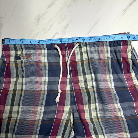 Vintage 1946 WASHED STONED & BEATEN Men's Draw String Plaid Shorts Size Large - Picture 10 of 11